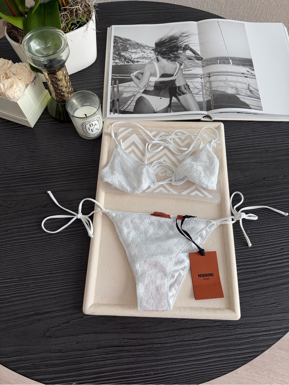 MISSONI Metallic Thread String Bikini Size 42 New with Tags Retail $610